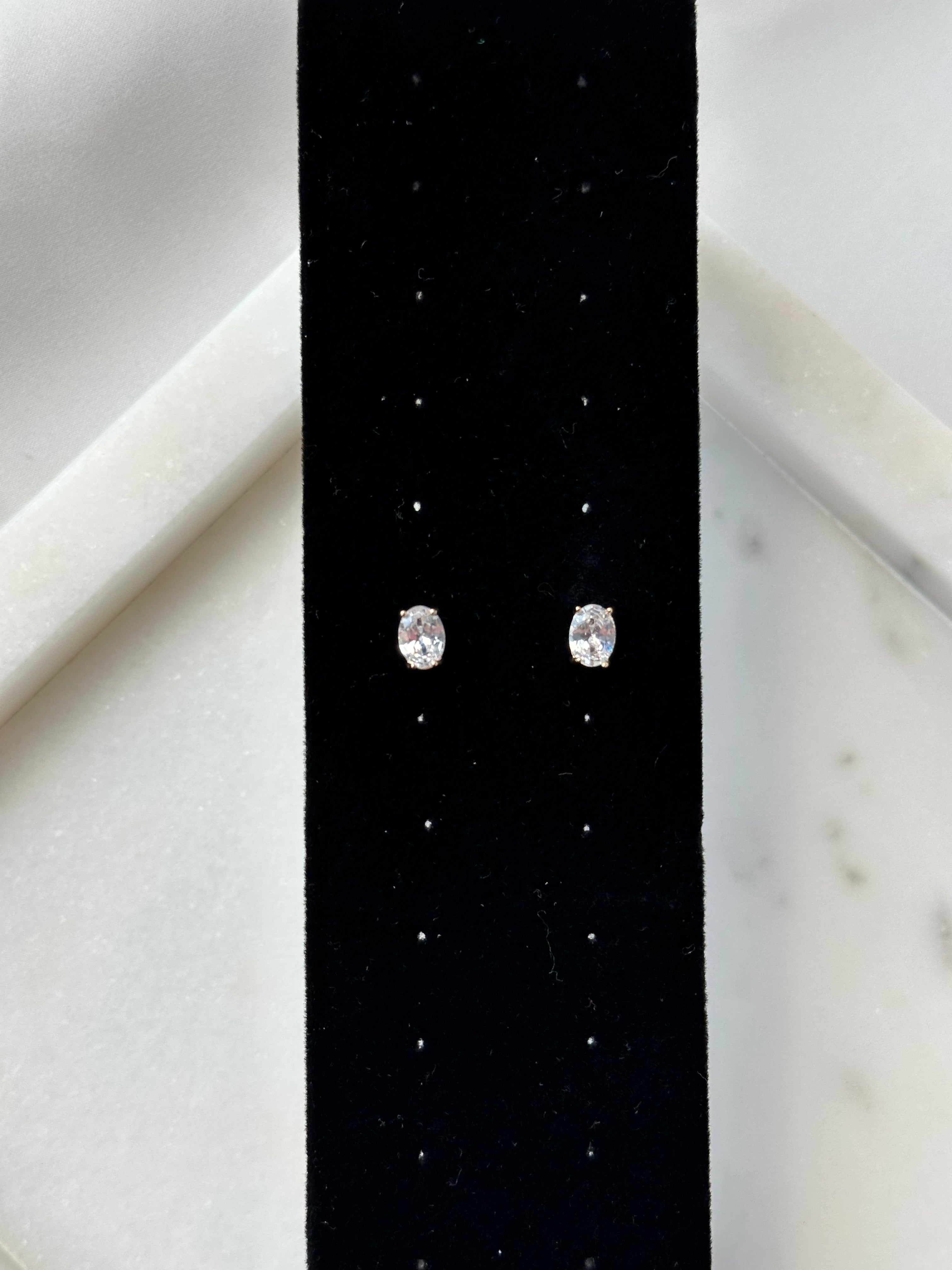 Oval Stud Earrings