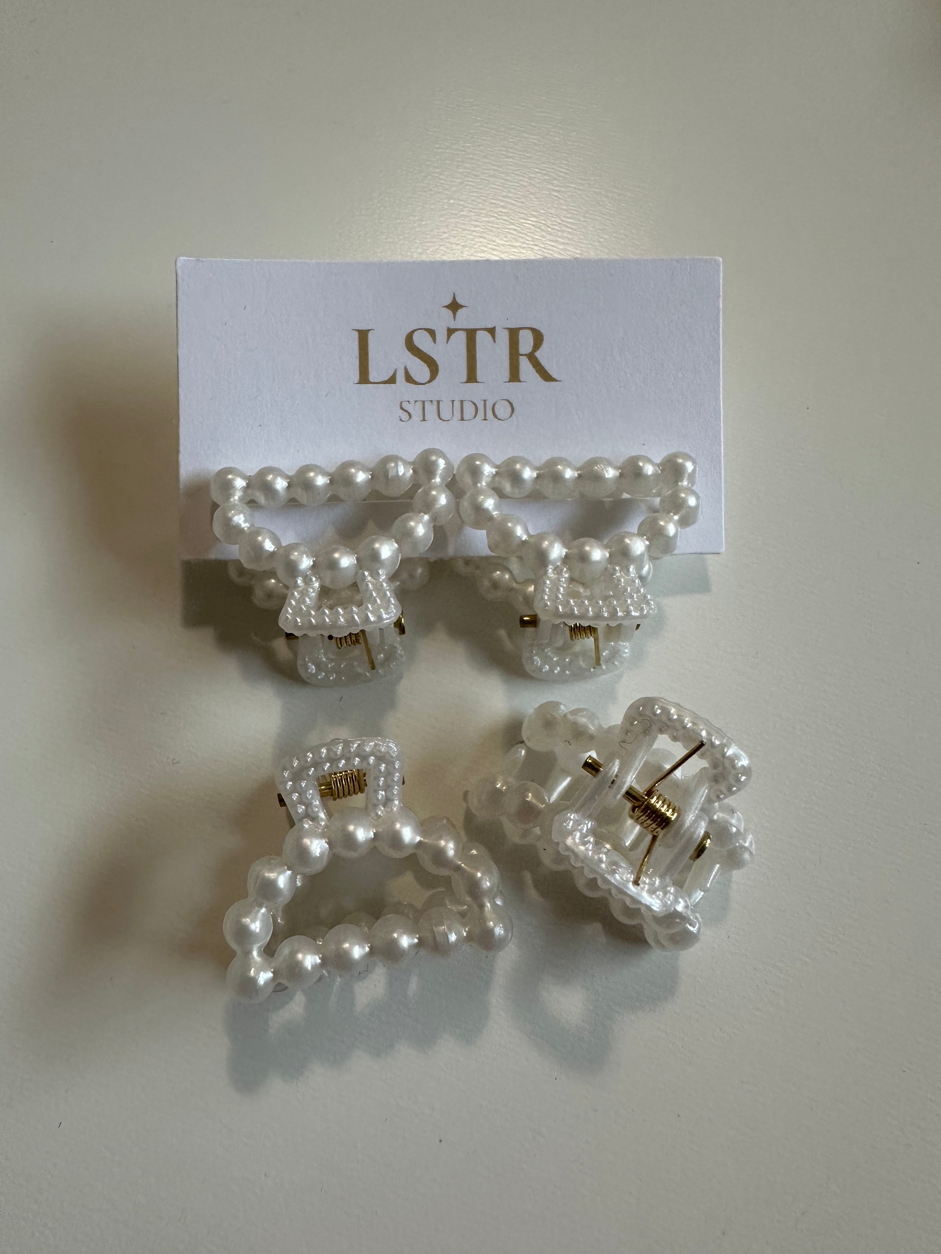 Mini Pearl Claw Clip Set