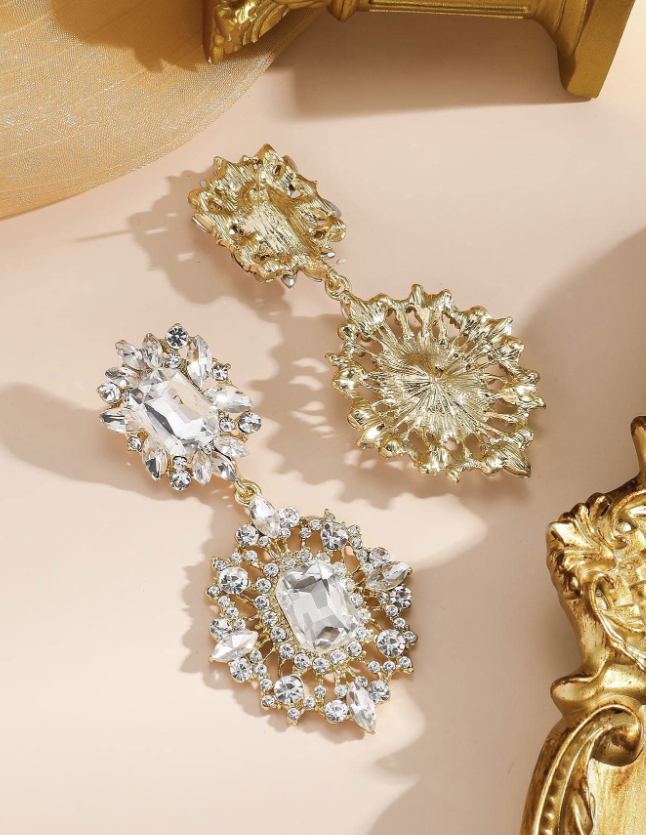 Crown Chandelier Earrings